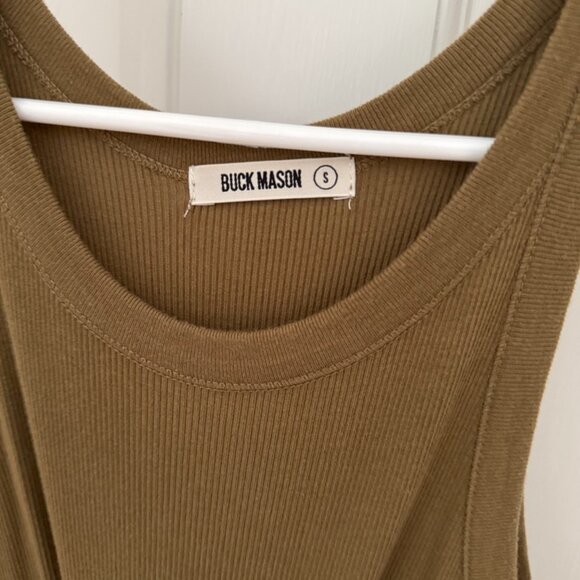 Buck Mason Surplus Rib Tank Dress in Arbor Green (S) - Picture 3 of 8